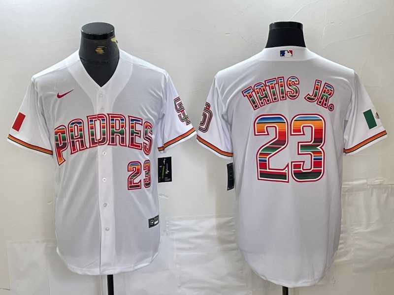 Men%27s San Diego Padres #23 Fernando Tatis Jr Mexico White Cool Base Stitched Baseball Jersey Dzhi->san diego padres->MLB Jersey